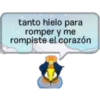 tanto hielo para
romper y me
rompiste el corazón