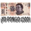 500
Quinientos Pesos
Banco de México
Frid
Nove
B8642825
88642825
500
SERIE
COLOF SMAR
¡YO PONGO $500!