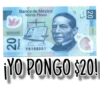 Banco de México
Veinte Pesos
20
Pesos
Y8199001
20
20
SERIER
MCXCO100
¡YO PONGO $20!
