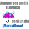Aunque sea un día
LLUVIOSO
J será un día
iMaravilloso!