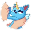 Gato Unicornio Azul 14