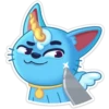Gato Unicornio Azul 20