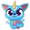 Gato Unicornio Azul 21