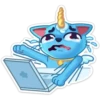 Gato Unicornio Azul 22