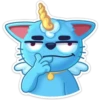 Gato Unicornio Azul 24