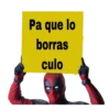 Pa que lo
borras
culo