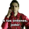 A tus órdenes,
joder