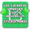 Las carpetas se abren con la aplicación STICKER MAKER