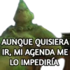 AUNQUE QUISIERA
IR, MI AGENDA ME
LO IMPEDIRÍA