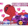 Con amor las recibías como siempre sin tarjeta... Te mandaba a ti un ramito de violetas