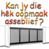 Kan jy die
hek oopmaak
asseblief?
