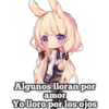 Algunos lloran por
amor
Yo lloro por los ojos