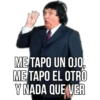 ME TAPO UN OJO.
ME TAPO EL OTRO
Y NADA QUE VER