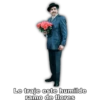 Le traje este humilde
ramo de flores