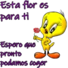 Esta flor es
para ti
Espero que
pronto
podamos cogor