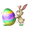 Easter bunny with eggs 10
