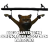 @s
DEBO MANTENERME
SERENO. PARA NO CAER EN
LA LOCURA