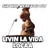 SHE WILL WEAR YOU OUT
LIVIN LA VIDA
LOCAA