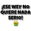 ¡ESE WEY NO
QUIERE NADA
SERIO!