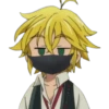 Máscara preta chibi