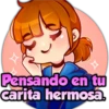A
Pensando en tu
carita hermosa.