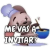 ME VAS A
INVITAR?