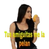 Tus amiguitas me la
pelan
