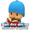 Aqui dice que me
mandes tu pack