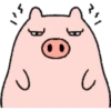 Very Cute And Round Pig Emoji 5