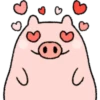 Very Cute And Round Pig Emoji 6