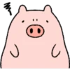 Very Cute And Round Pig Emoji 7