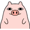 Very Cute And Round Pig Emoji 9