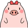 Very Cute And Round Pig Emoji 18