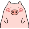 Very Cute And Round Pig Emoji 21