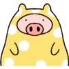 Very Cute And Round Pig Emoji 22