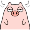 Very Cute And Round Pig Emoji 26