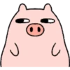 Very Cute And Round Pig Emoji 30