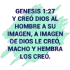 GENESIS 1:27
Y CREÓ DIOS AL
HOMBRE A SU
IMAGEN, A IMAGEN
DE DIOS LE CREÓ,
MACHO Y HEMBRA
LOS CREÓ.