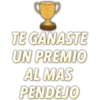 TE GANASTE
UN PREMIO
AL MAS
PENDEJO
