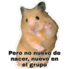 Pero no nuevo de
nacer, nuevo en
el grupo