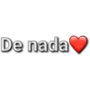 De nada