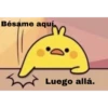 Bésame aquí,
Luego allá.