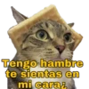 Tengo hambre
te sientas en
mi cara,