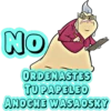 NO
ORDENASTES
TU PAPELEO
ANOCHE WASAOSKY