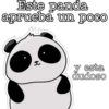 Este panda
aprueba un poco
y esta
dudoso