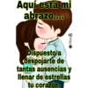 Aquí está mi
abrazo....
Clau
Dispuesto a
despojarte de
tantas ausencias y
llenar de estrellas
tu corazón.