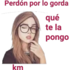 Perdón por lo gorda qué te la pongo km