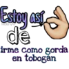 Estoy ast
de
irme como gorda
en tobogán