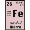 26
55,847
2,3
Fe
3000
1536
7,86
(Ar)3dº4s2
Hierro
