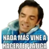 NADA MÁS VINE A
HACERTE PLÁTICA